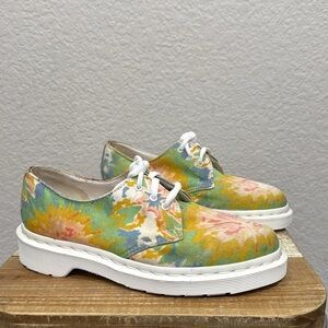 Dr Martens Lester Tie Dye Cavas Shoes Size 6